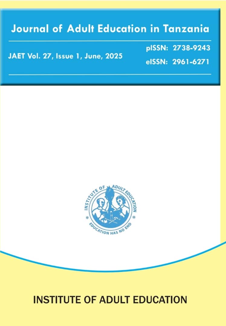 					View Vol. 27 No. 1 (2025): Journal of Adult Education in Tanzania
				